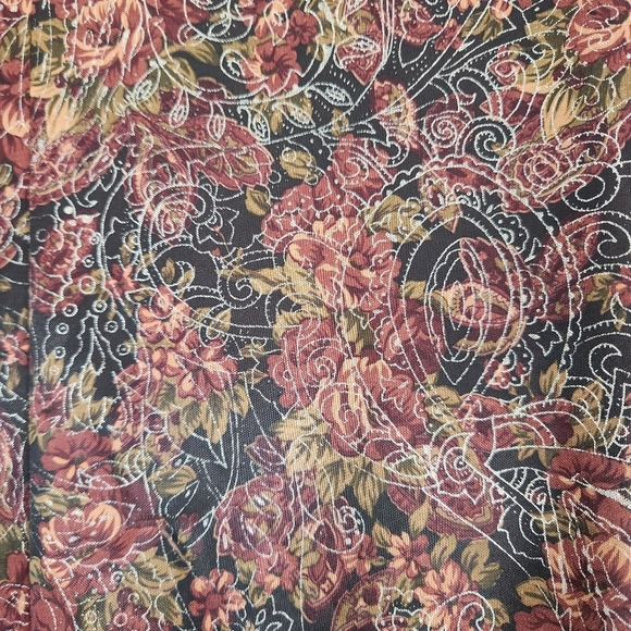 Vintage Pacific I.D. Floral Puffer Button Front Blazer Jacket OS - Picture 6 of 7